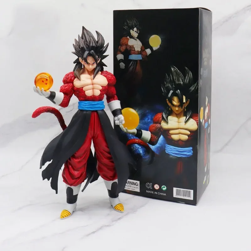 30cm Bandai Dragon Ball Z Action Figure Super Four Goku Saiyan Vegett Battle Damage Comic Anime Figures Doll PVC Model Kids Toys