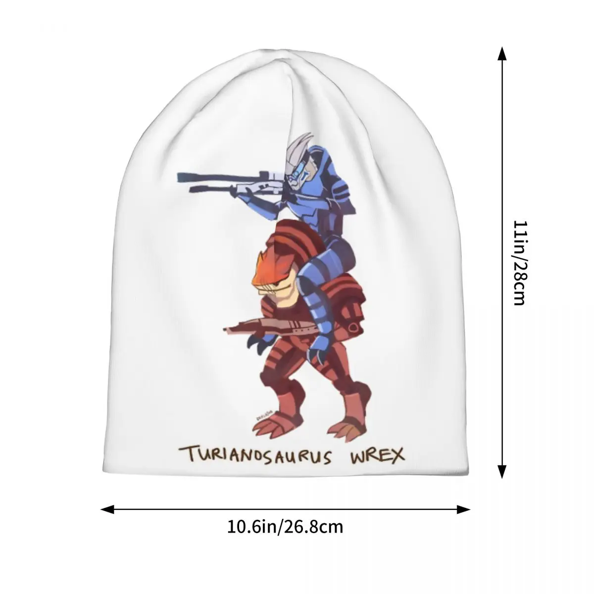 Turianosaurus Wrex Bonnet Hats Hip Hop Ski Skullies Beanies Hat Effect Mass Game for Men Women Summer Dual-use Caps