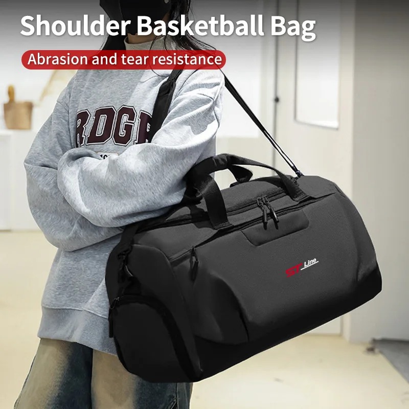 Car Styling Gym Bag Large Capacity Sports Tote Travel Shoulder Backpack For Ford ST Focus Fiesta Ranger Mustang Escort Falcon Fl