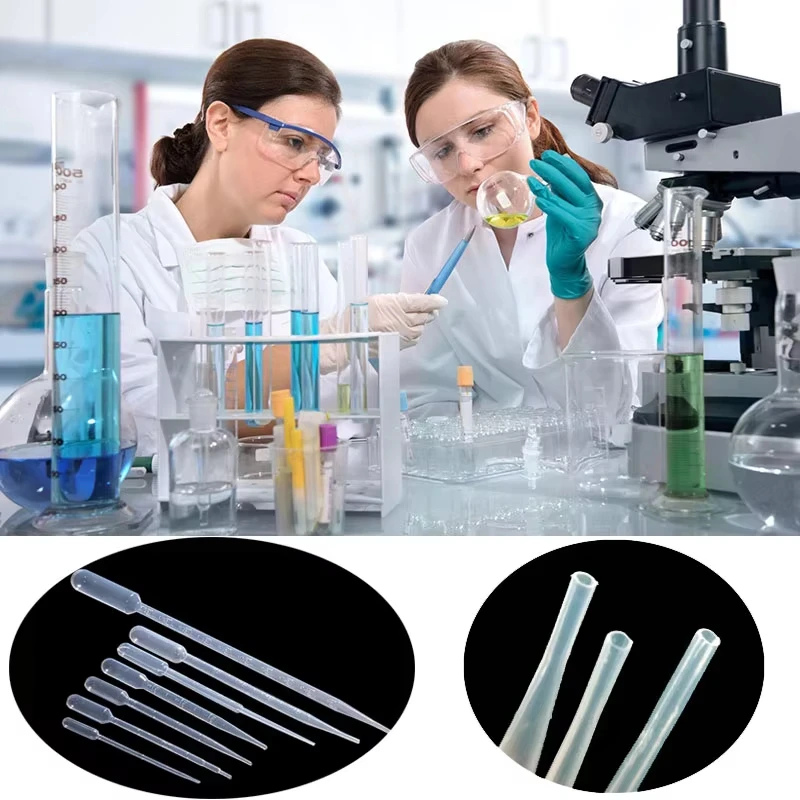 10 Pieces  1/2/3/5 / 10ML Laboratory Pipette Plastic Disposable Graduated Container Liquid Dropper Equipment Straw