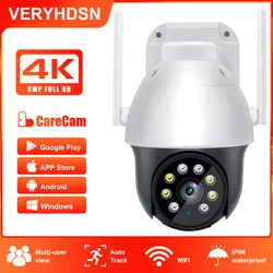 Odkryty 4K 8MP Wifi kamera monitorująca Monitor bezpieczeństwa wideo noktowizyjne kolorowe kamery wodoodporne CCTV IP Auto Tracking