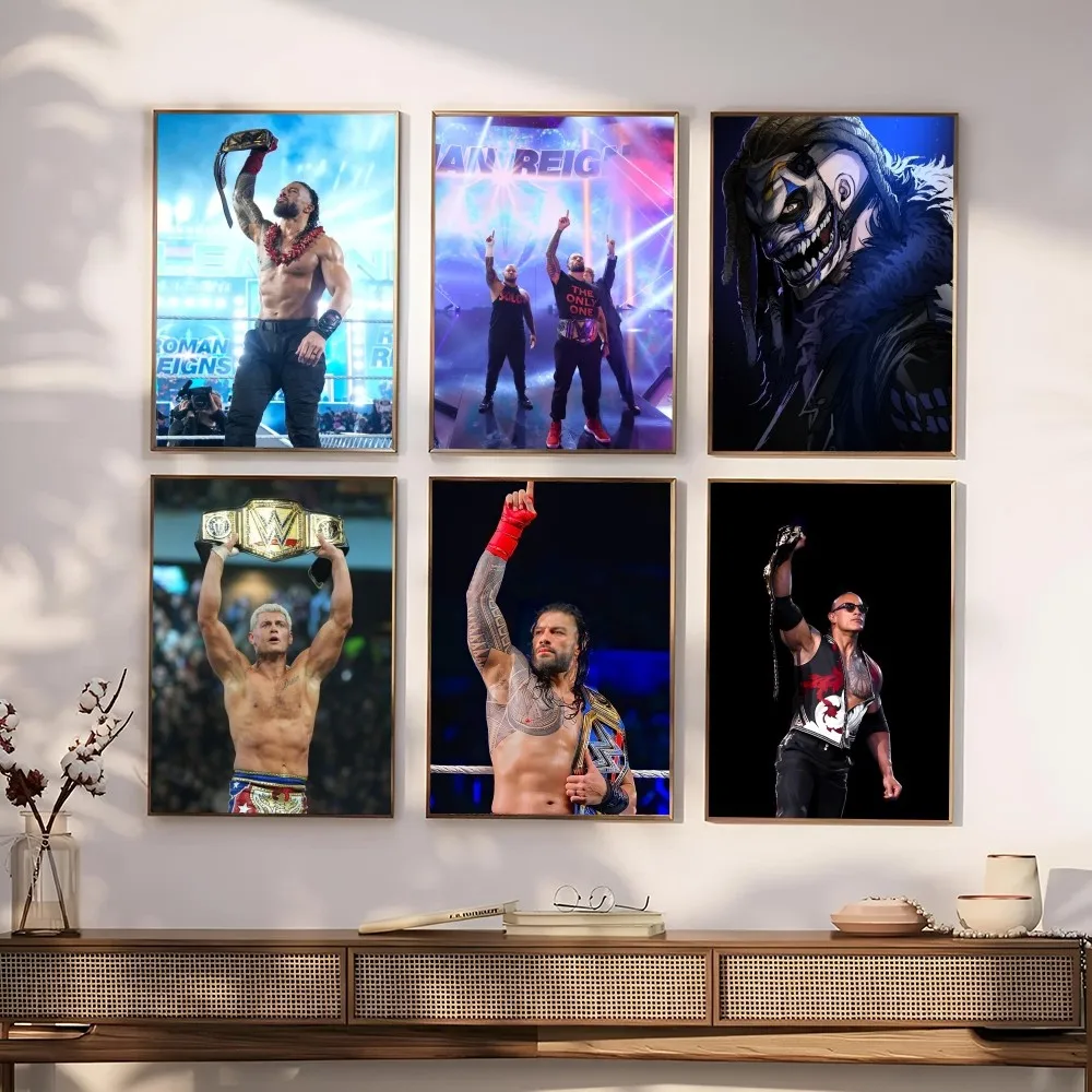 w-wwe  Poster Paper Print Home Living Room Bedroom Entrance Bar Restaurant Cafe Art Painting Decoration