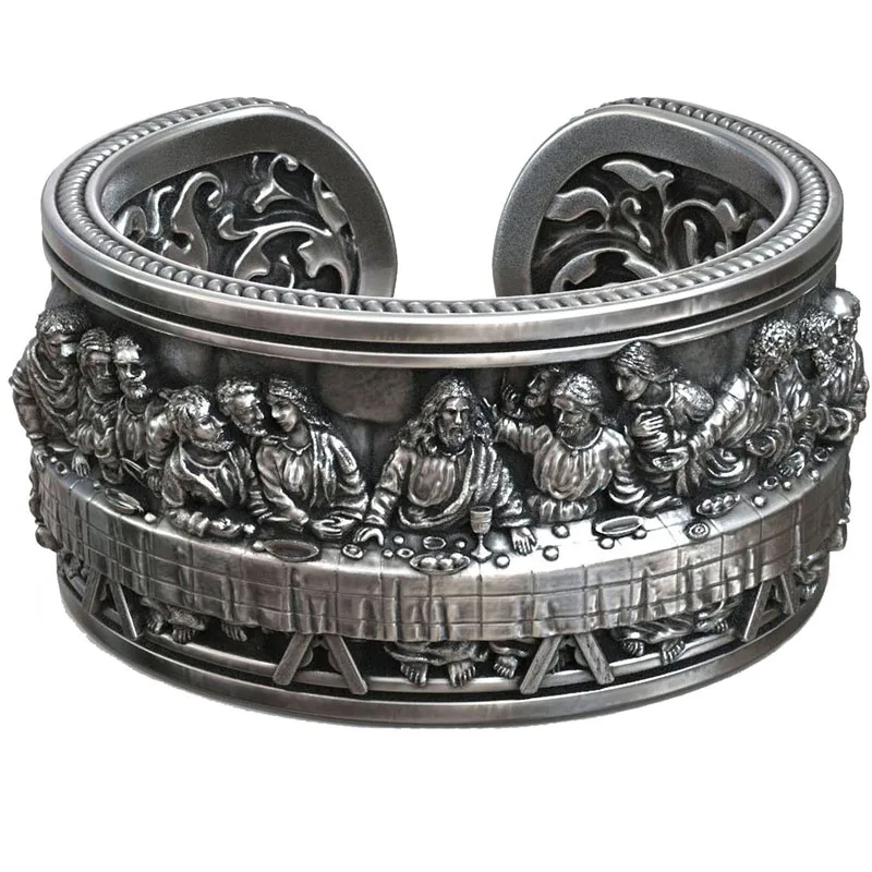 

13g The Last Supper capturing a sacred moment in miniature Rings Customized 925 Solid Sterling Silver Many Sizes 7-13