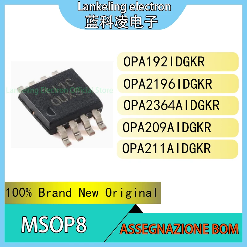 OPA192IDGKR OPA2196IDGKR OPA2364AIDGKR OPA209AIDGKR OPA211AIDGKR IC 100% Brand New Original chip MSOP8