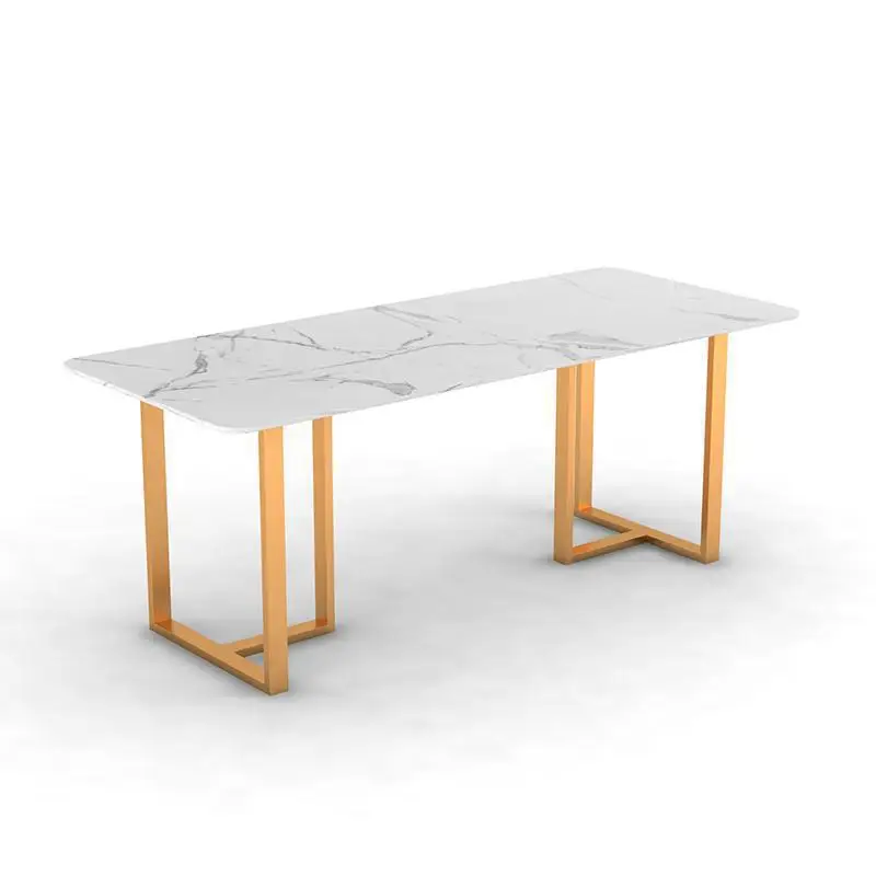 

Итальянский светлый роскошный мраморный обеденный стол и комбинация стульев, современная простая маленькая квартира, ресторан, бытовой элитный