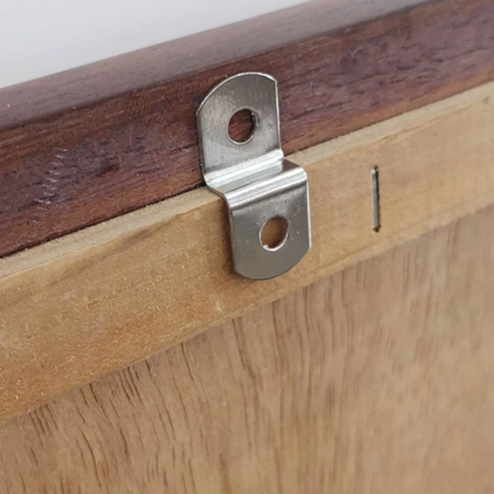 120-teilige Eckcode-Schreibtischbefestigung, Tischverbinder, Fotorahmen, Rückseite, Desktop, Z-Form, Edelstahl-Clips, Mann