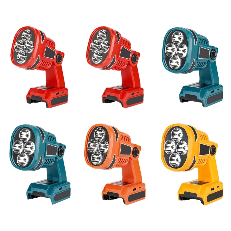 LED Work Light Jobsite Spotlight for 18V 20V Battery Lamp Flashlight Outdoor Floodlight Portable Lighting Solution