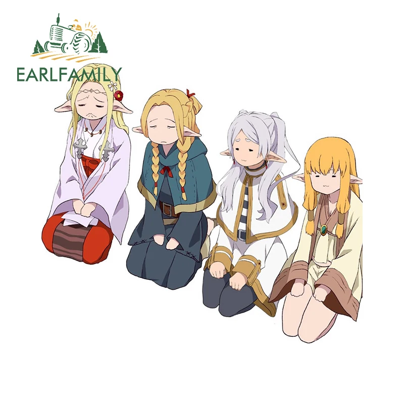 

EARLFAMILY 13 см x 11,3 см колени грустные четыре девушки автомобильные наклейки Kawaii аниме честный Ноутбук наклейка Забавный холодильник Стайлинг автомобиля