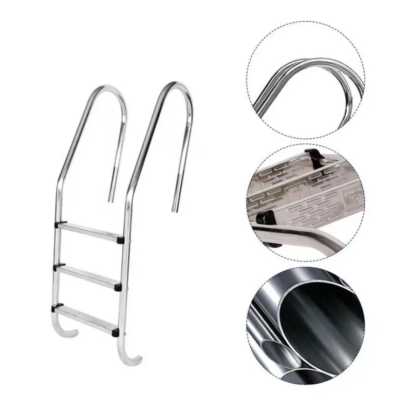 High Quality Stainless Steel Pool Ladder 2 To 5 Steps Swimming Pool Escalator