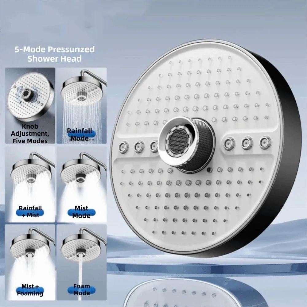 Thickened High-Pressure Shower Head Explosion-Proof Easy To Install Top Spray Nozzle Portable Comfortable Water Flow