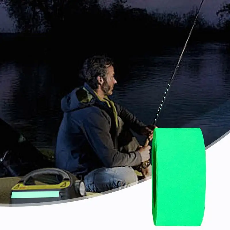 Fishing Glow In The Dark Tape Night Fishing Glow-in-The-Dark Pole Tape Adhesive Home Marking Fishing Equipment For Safe Outdoor