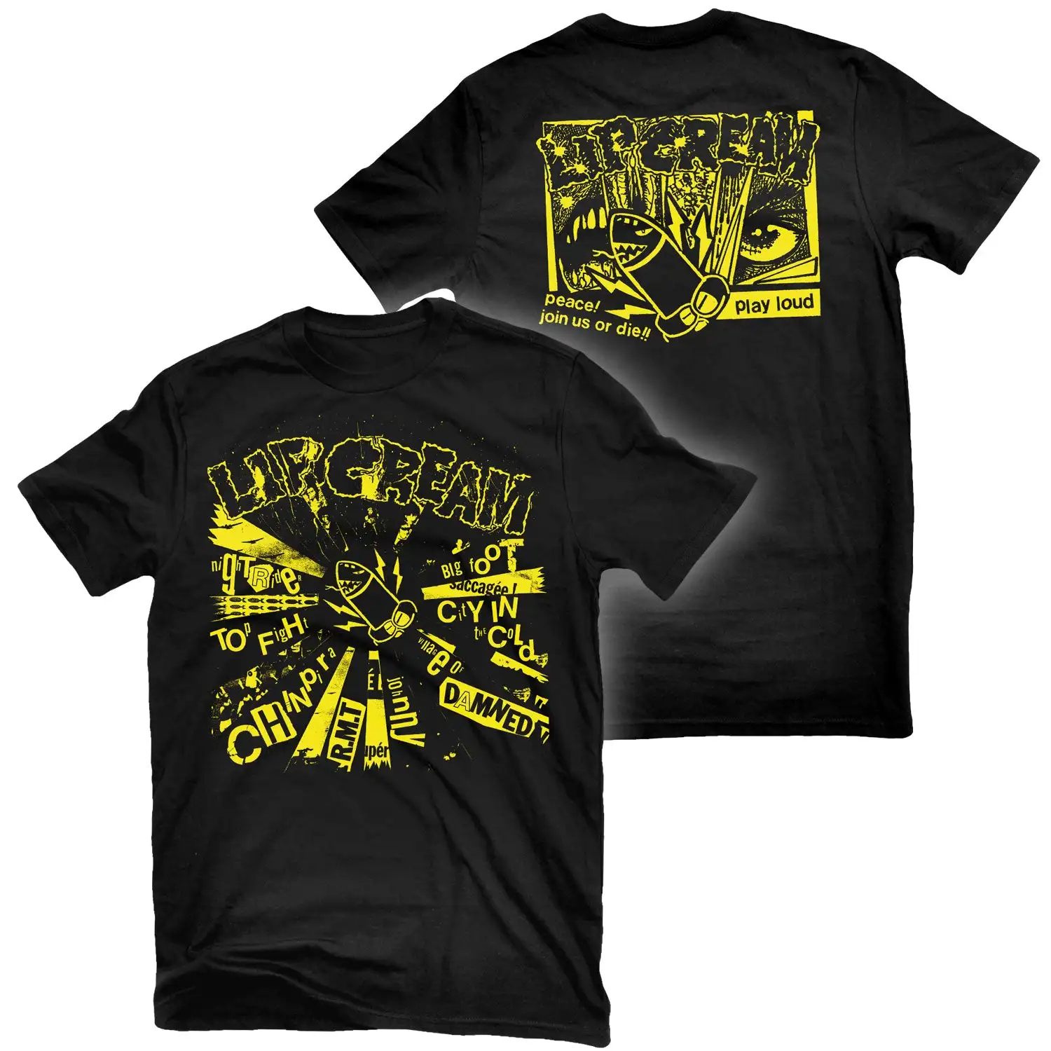 Lip Cream Big Foot  Band Graphic Tee Cotton Round Neck Casual Unisex T-shirt Summer Top
