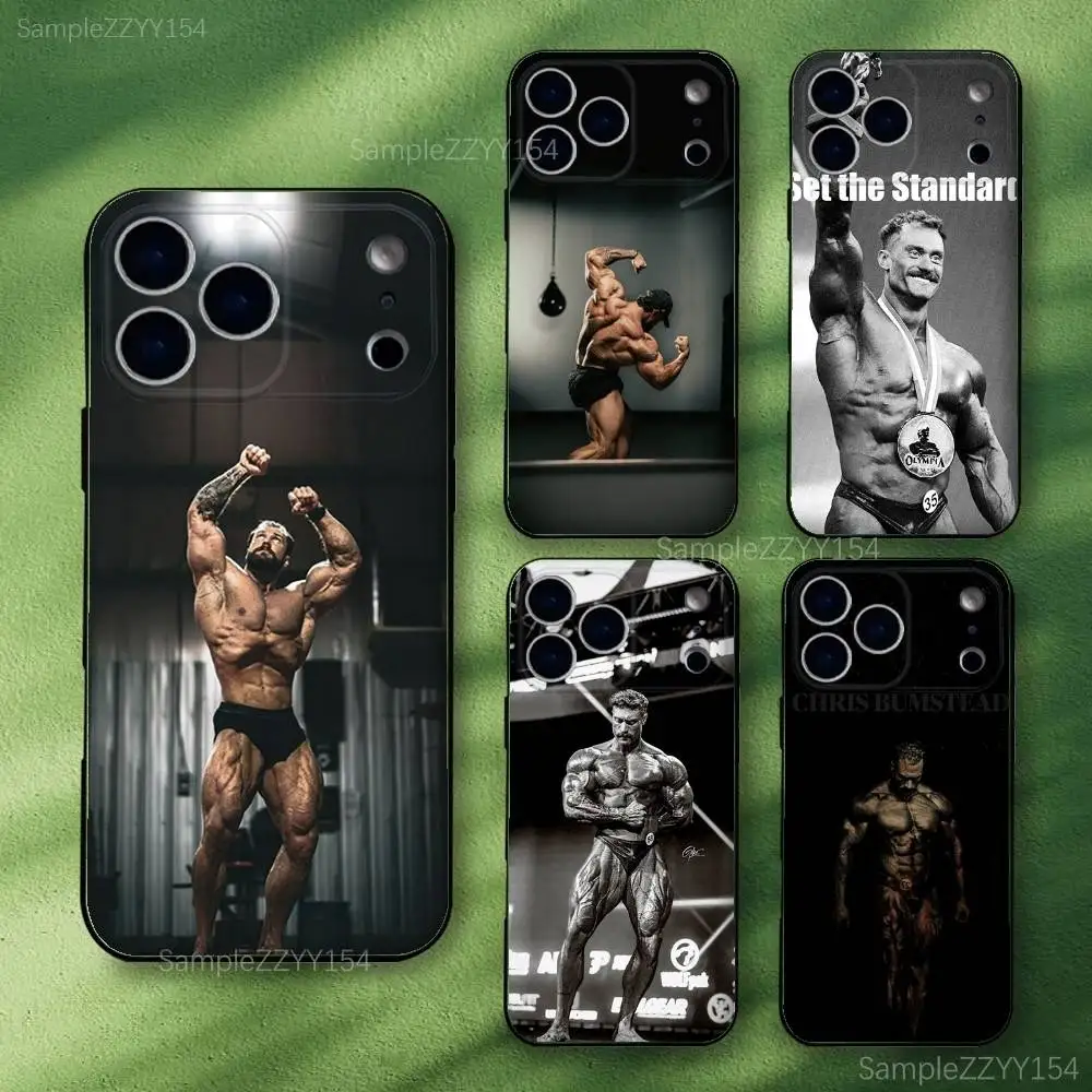 

Chris Bumstead Bodybuilding Phone Case For iPhone 17,16,15,14,13,12,Pro,Max,Plus,E,SE4,Air,Mini Black Soft Funda
