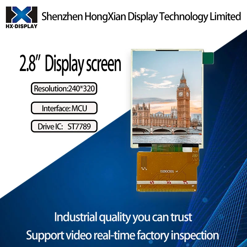 

2.8 Inch LCD Display 240*320 SPI/MCU Interface IPS Full View Without Touch Screen Free Shipping