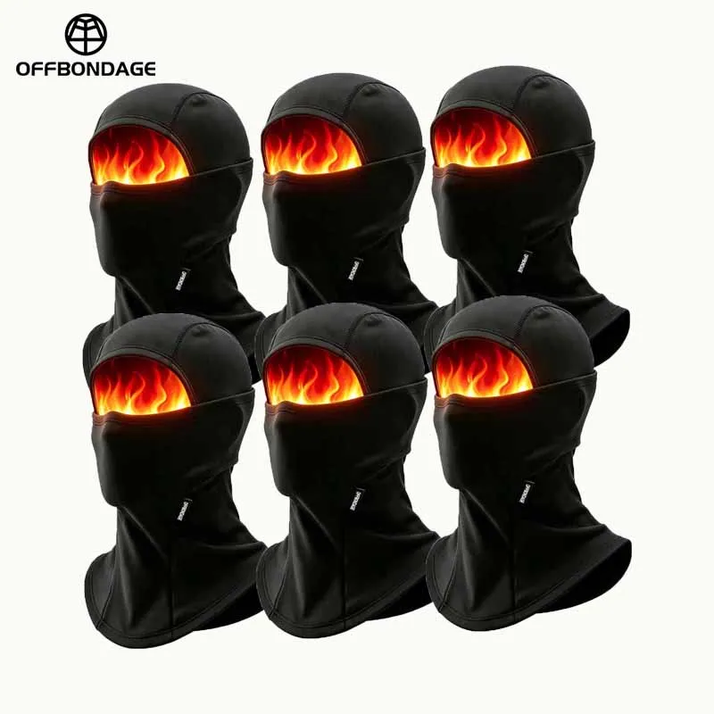 OFFBONDAGE Winter Warm Balaclava Windproof Full Face Mask Motorcycle Mask Helmet Lining Outdoor Ski Cycling Warmer Thermal Mask