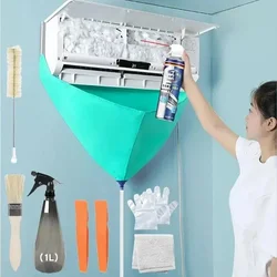 8/6/1pcs Air Conditioning Cleaning Kit Leak-proof Cover Full Set of Air Conditioner Cleaner with Water Pipe Clean Tools