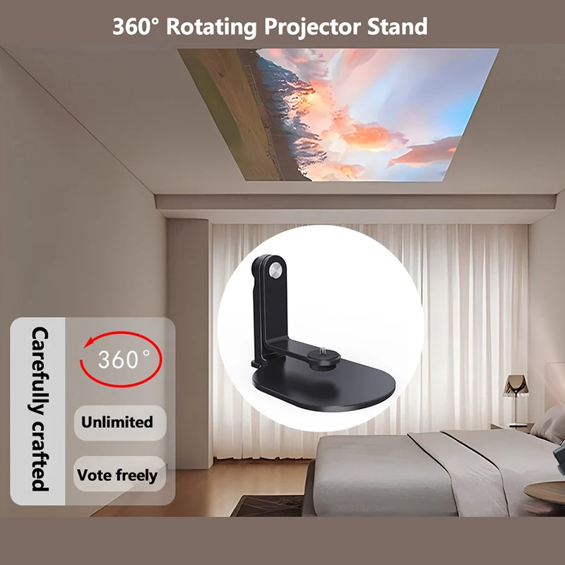 Projector Stand Desktop Mount Adjustable 360° Rotation Holder For XGIMI Halo H6 Xiaomi HY300 HY320 Universal Stand For Bedside - view 2