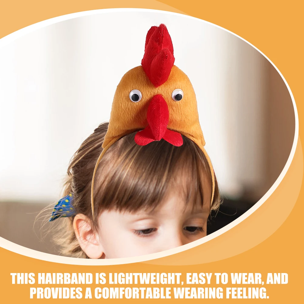 Galo bandana acessórios para o cabelo dos desenhos animados animal cocar chapéu pano pintainho traje único engraçado páscoa meninas