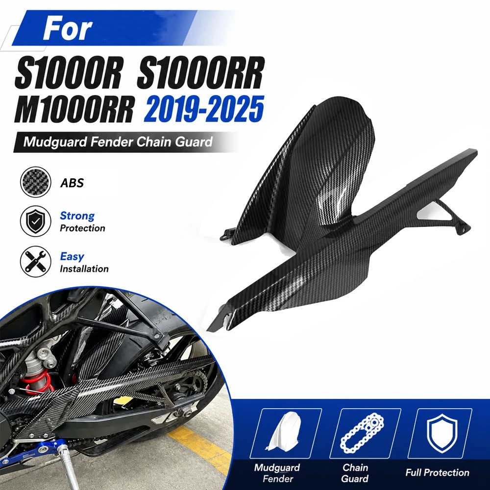 For BMW S1000R S1000RR M1000RR 2019-2025 ABS Look Front Rear Mudguard Fender Chain Guard Motorcycle Splash Wheel Cover Mod Parts