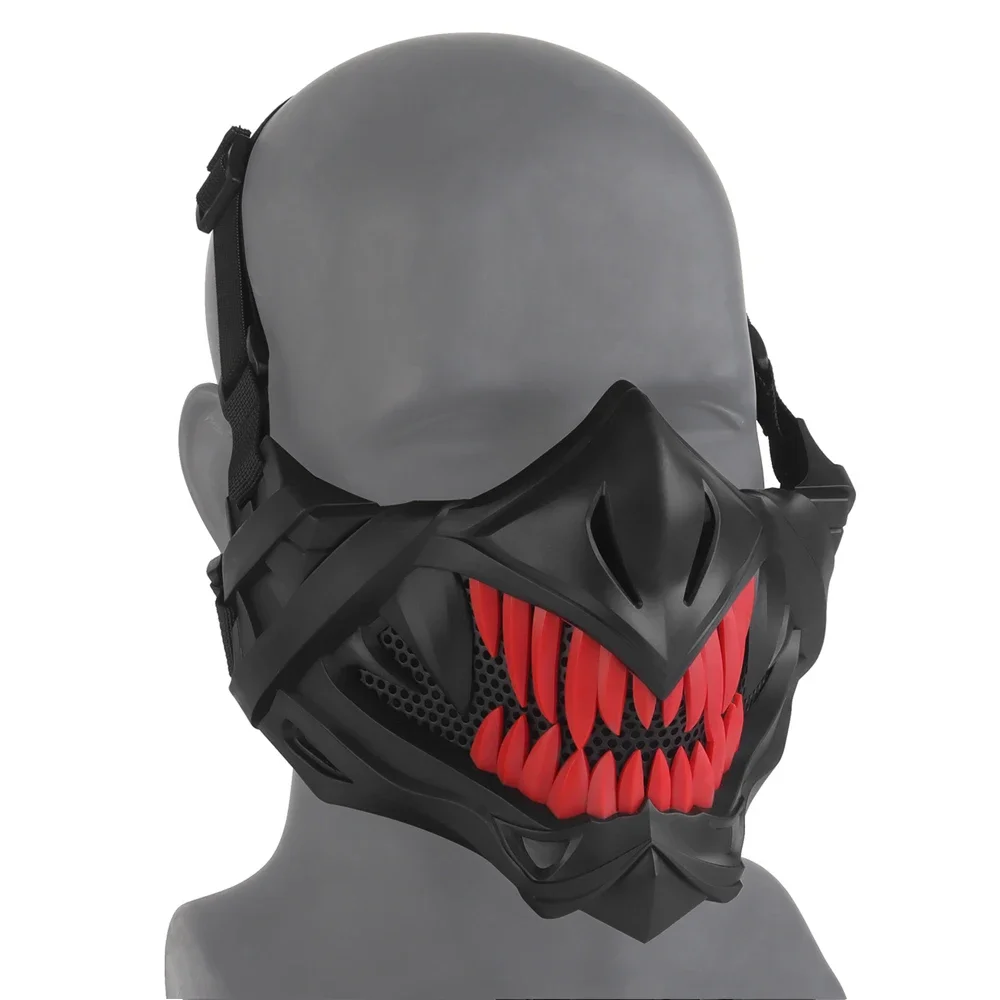 

Тактическая маска для страйкбола в стиле летучей мыши, пейнтбольная стальная сетка, защитные полумаски, военная стрельба, CS Wargame, реквизит для косплея на Хэллоуин