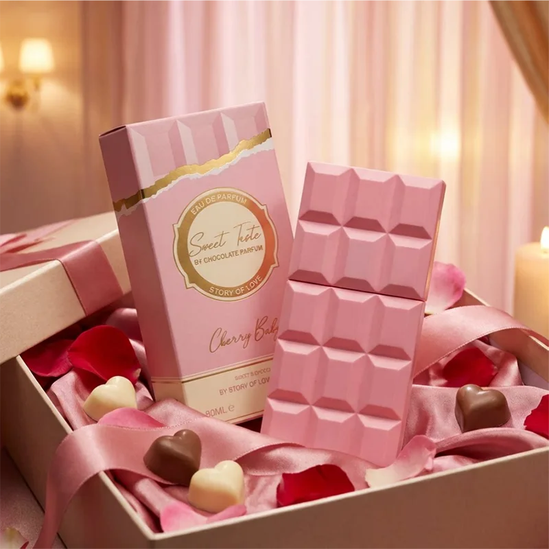 Perfume unisex Sweet Chocolate de 100 ml, fragancia dulce, aroma duradero, spray corporal, diseño creativo, imprescindible para los desplazamientos diarios