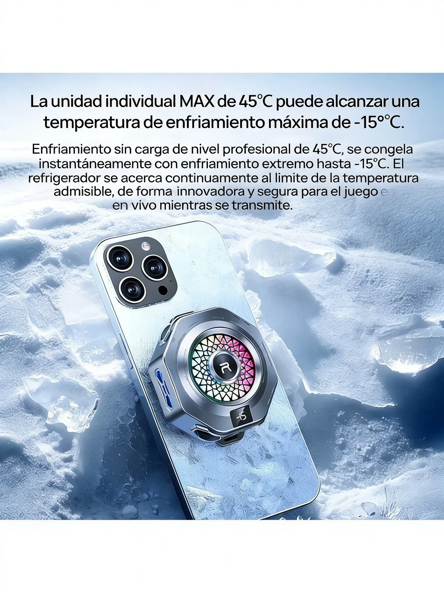 

Кулер для мобильного телефона RT-F14, всего 63 г, компактный и портативный.