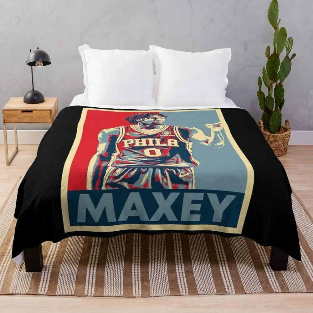 

Tyrese Maxey Throw Blanket halloween Decorative Throw Blankets