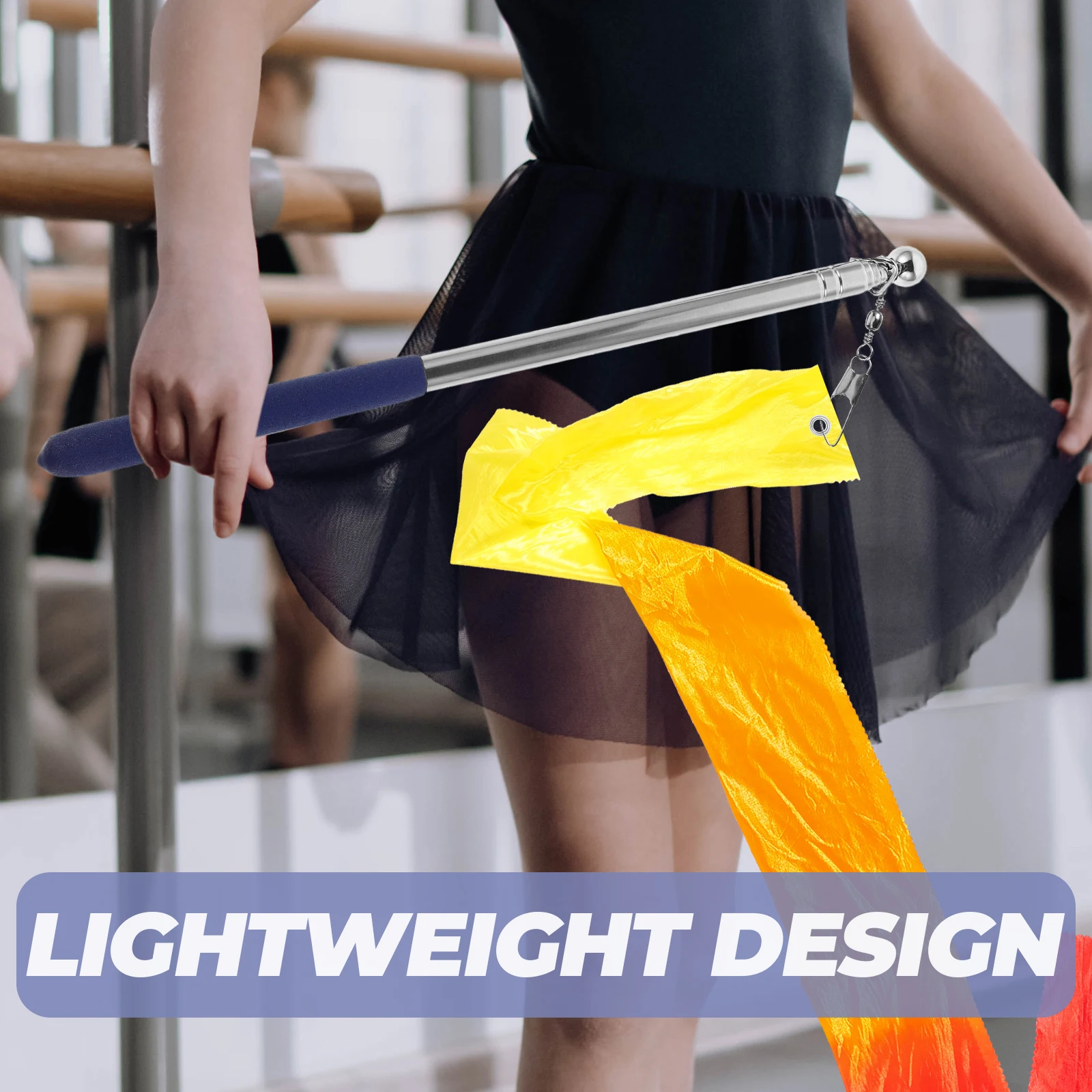 

Venue Setting Props Telescopic Rod Child Stainless Steel Dancing Ribbons for Kids