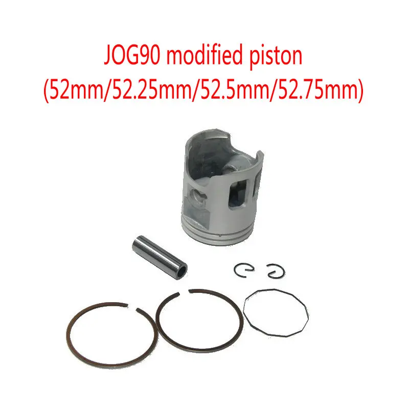 Motorcycle Modified Accessories JOG90 Scooter 52mm Piston & Rings For Yamaha 90cc 2 Stroke Scooter JOG90 4DM Modified To 52mm