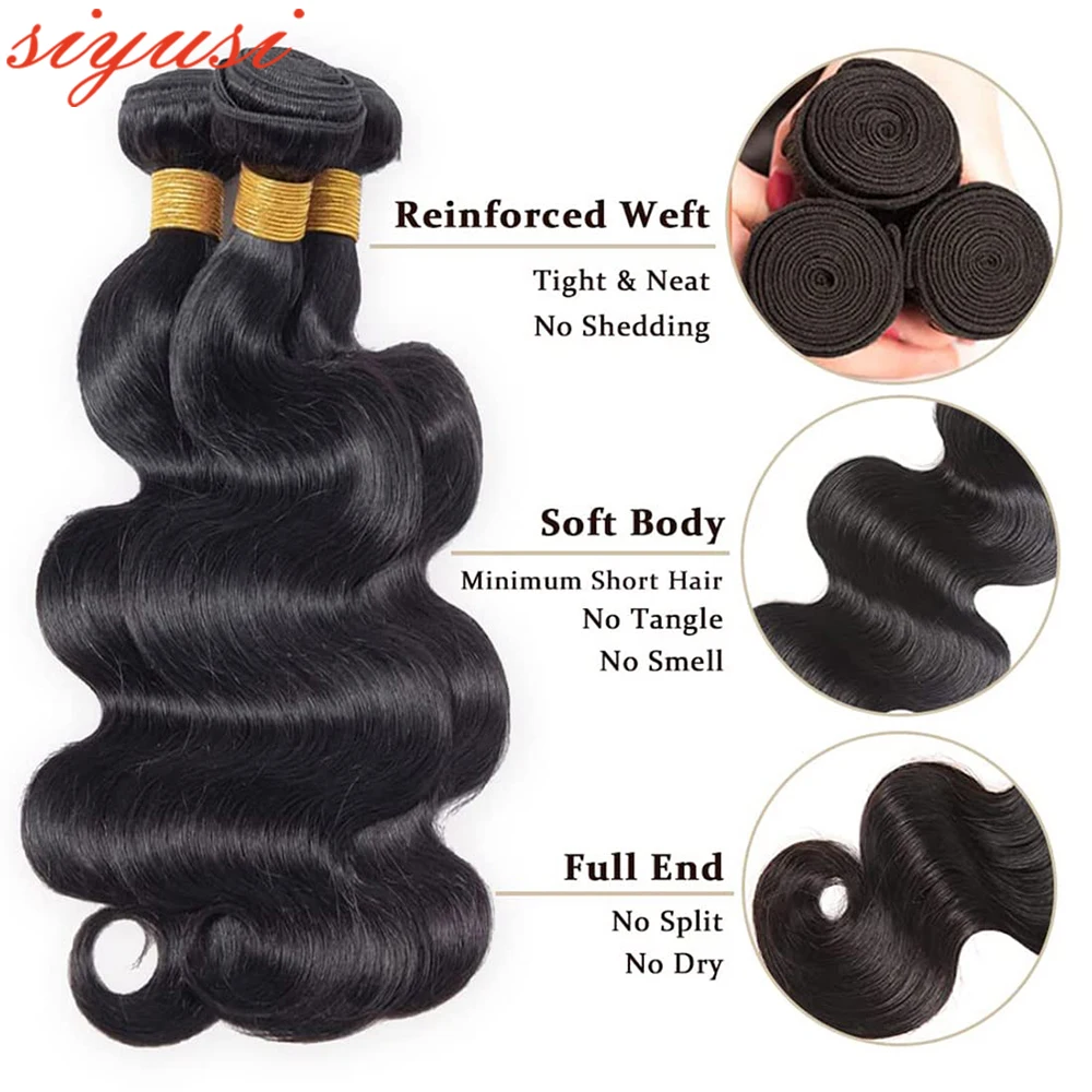 Peruvian เส้นผมมนุษย์ Body Wave 1/3/4ชุด100% ผมต่อมนุษย์สีดำธรรมชาติ8-28นิ้วจำนวนมากเส้นผมมนุษย์สานขายส่ง