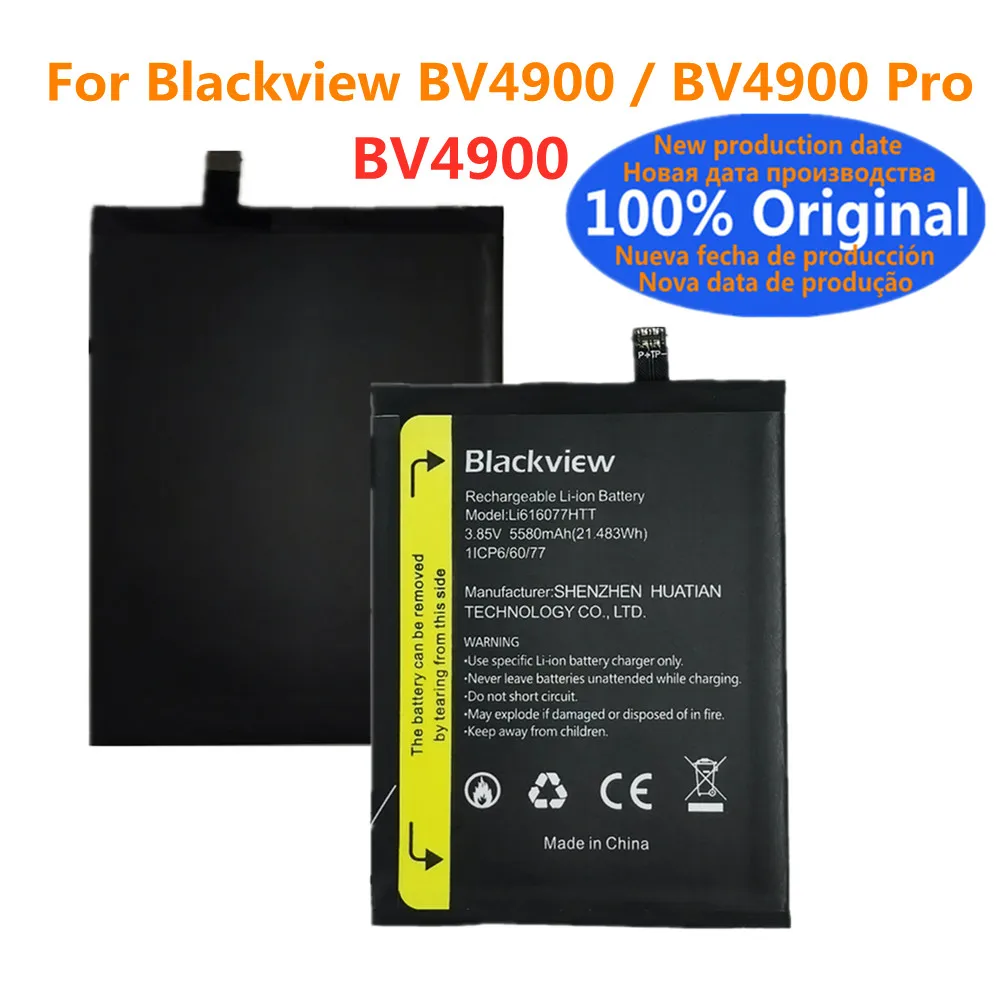 Li616077HTT BV4900 5580mAh Original Battery For Blackview BV4900 / BV4900 Pro BV4900Pro Mobile Phone Battery Bateria Batteries