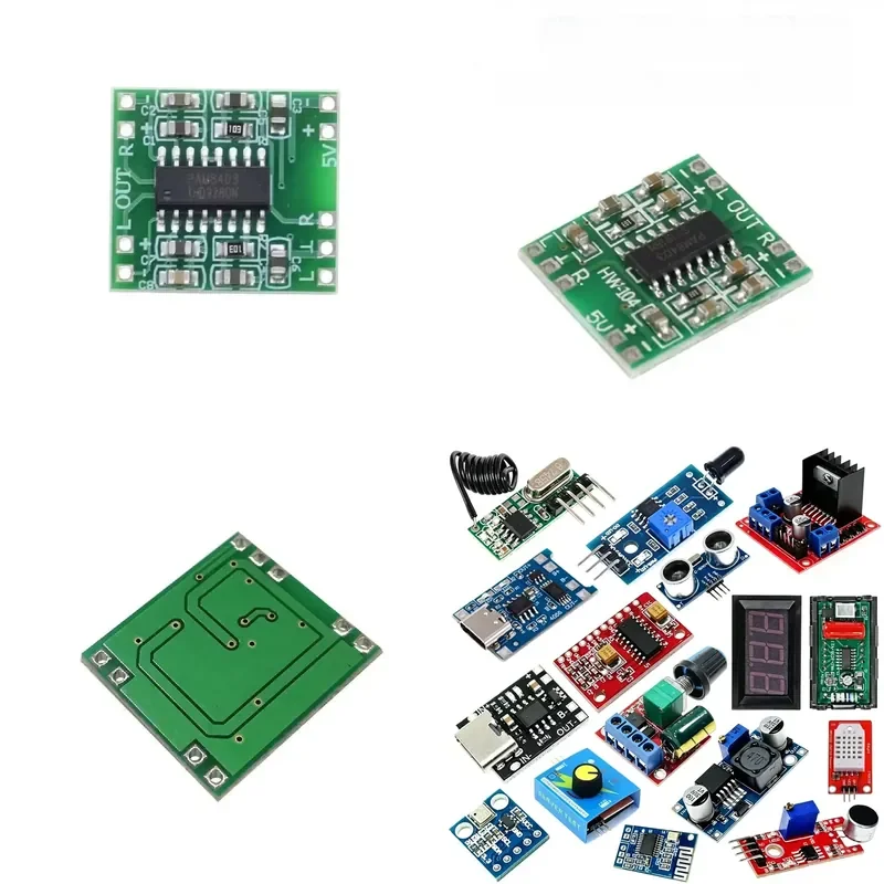 PAM8403 ultra-mini digital power amplifier module, hollow stud installation 2 * 3W class D stereo audio board 2.5V-5V USB