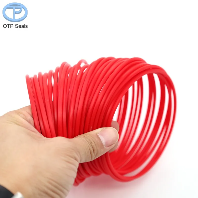 Selos de anel de vedação PU 104,4 * 3,5 mm ID * CS Tornado de poliuretano vermelho O-Ring Especificações Seção transversal atacadistas personalizados de fábrica