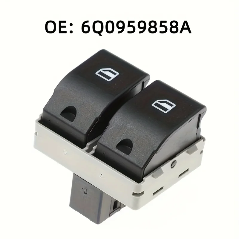 6Q0959858 Power Window Control Switch Button Front Driver Side fit for VW Seat Ibiza Cordoba 9N 2001-2009 6Q0959858A