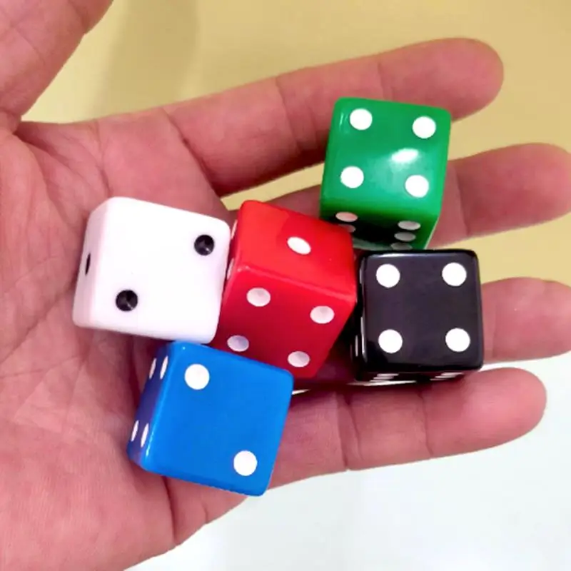 

5PCS Acrylic Dice 25MM Family Party Fun Role Playing Classroom Math Counting Teaching Board Games Accessories