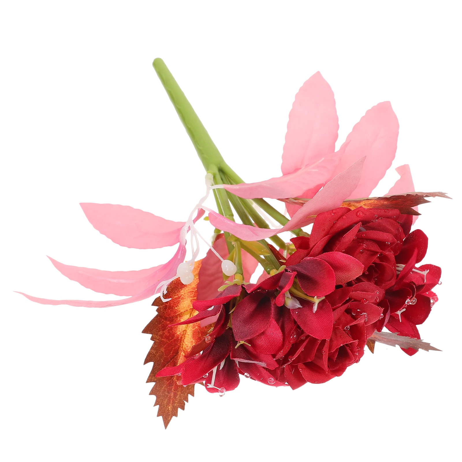 

Fake Flowers Artificial Bouquet Floral Table Decor Prop Office Roses Dining Room