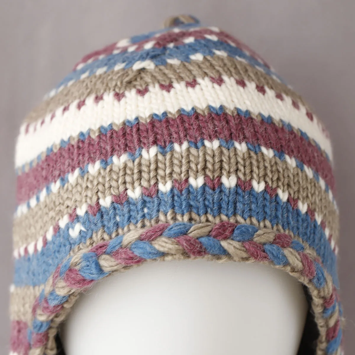 bomberbraid hair Hand hook hat FUR Women's Winter Thickened Warm Knitted Wool Cap Cold Cap Large Head Surround Hat with earflaps #2