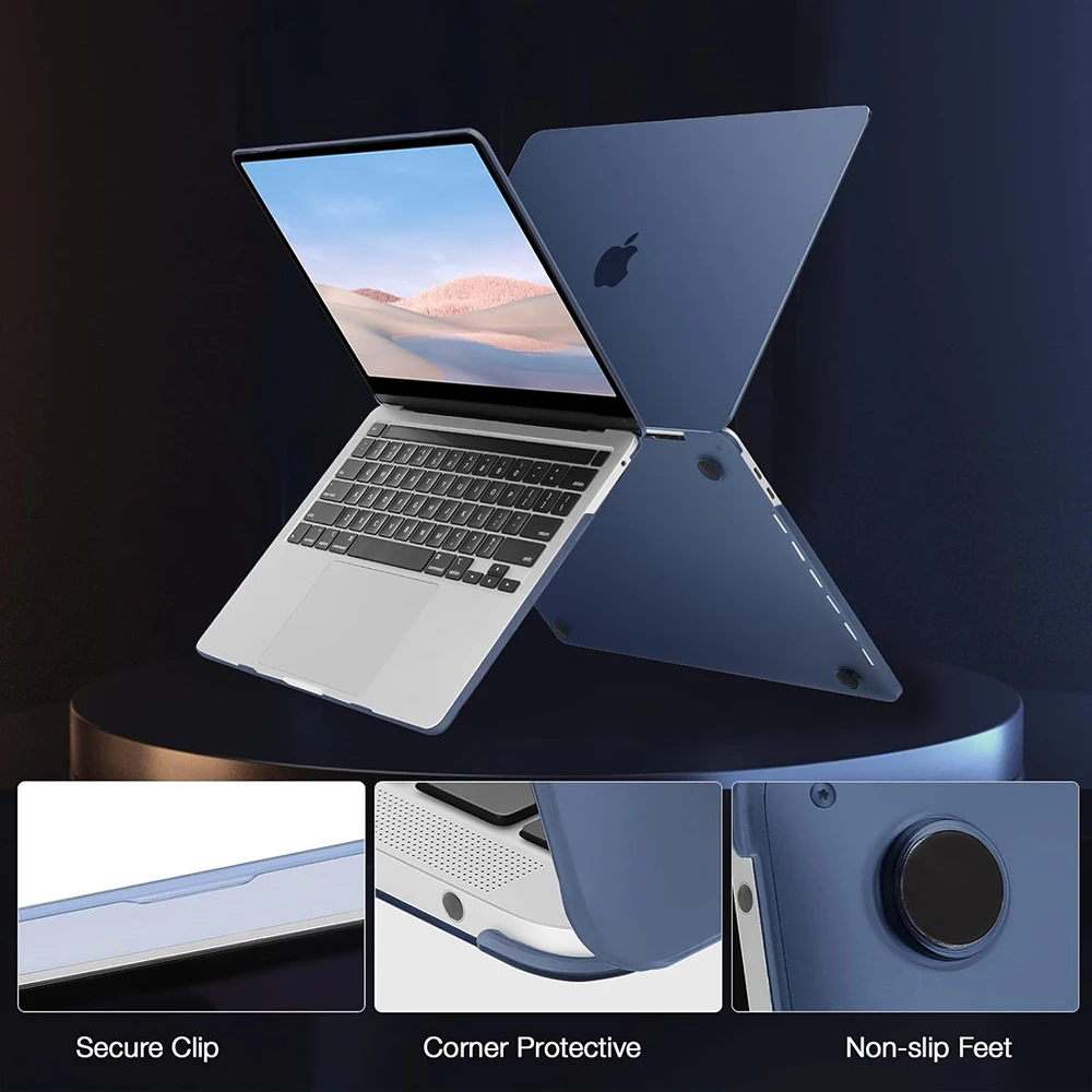 

Laptop Case for Macbook Air 15 M2 M3 Air 13.6 Pro 13 M1 Air 13 2020 Ultrathin Frosted Cover for 2024 Macbook Pro 14 Max Pro