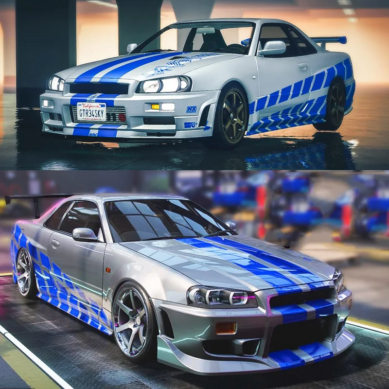 1:18 1:10 1:18 1:24 1:28 Skyline GTR R34 Off-Road RC Remote Control Racing Car Item-B Decal Sticker Label Car Body Upgrade