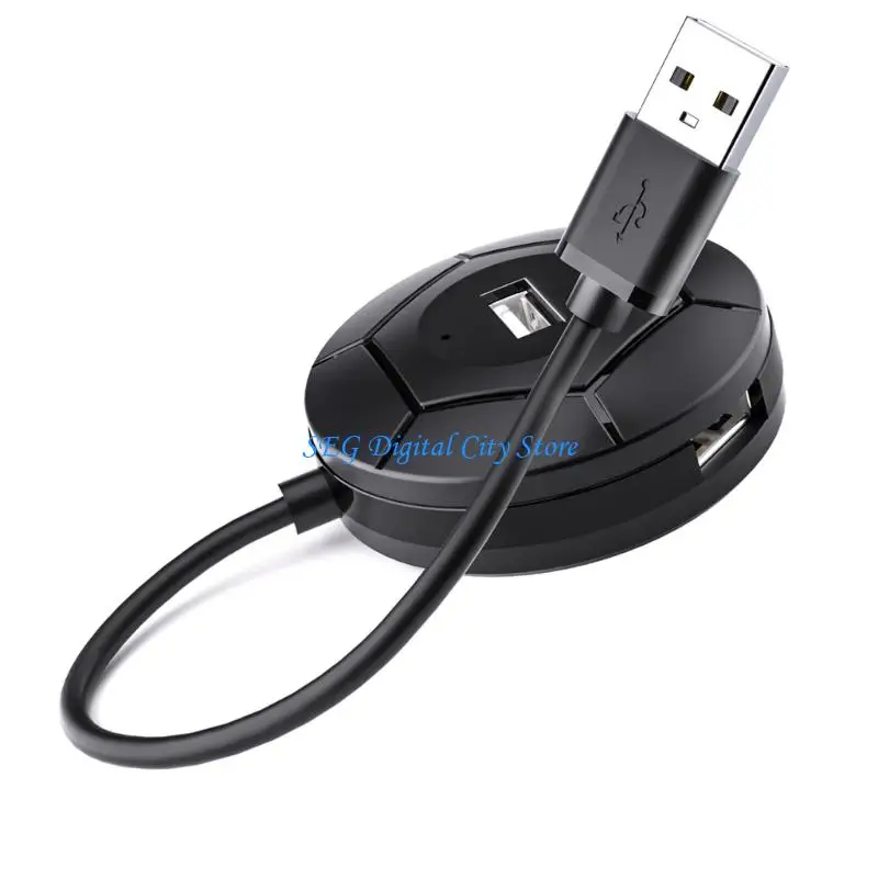 

U75B MultiDevice USB2.0 Splitter USB Hub With 5V2A Type c Power Interfaces Intelligent Load Balancing Fast Performances