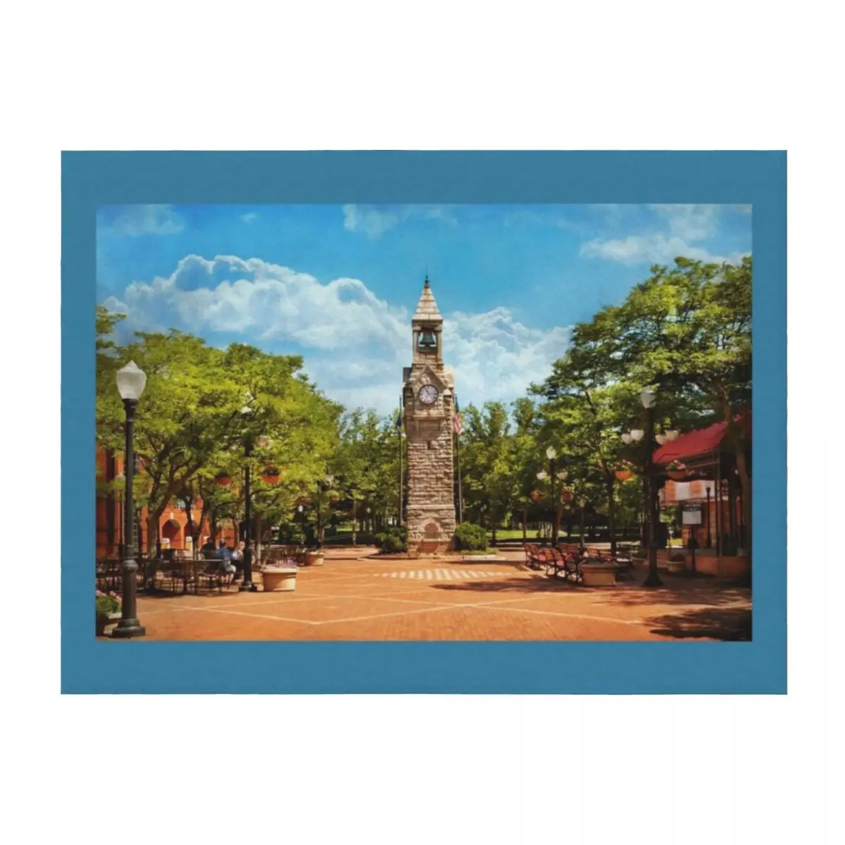 

City - Corning NY - The heart of Market Street Throw Blanket wednesday Bed covers Decorative Sofa Nap Blankets