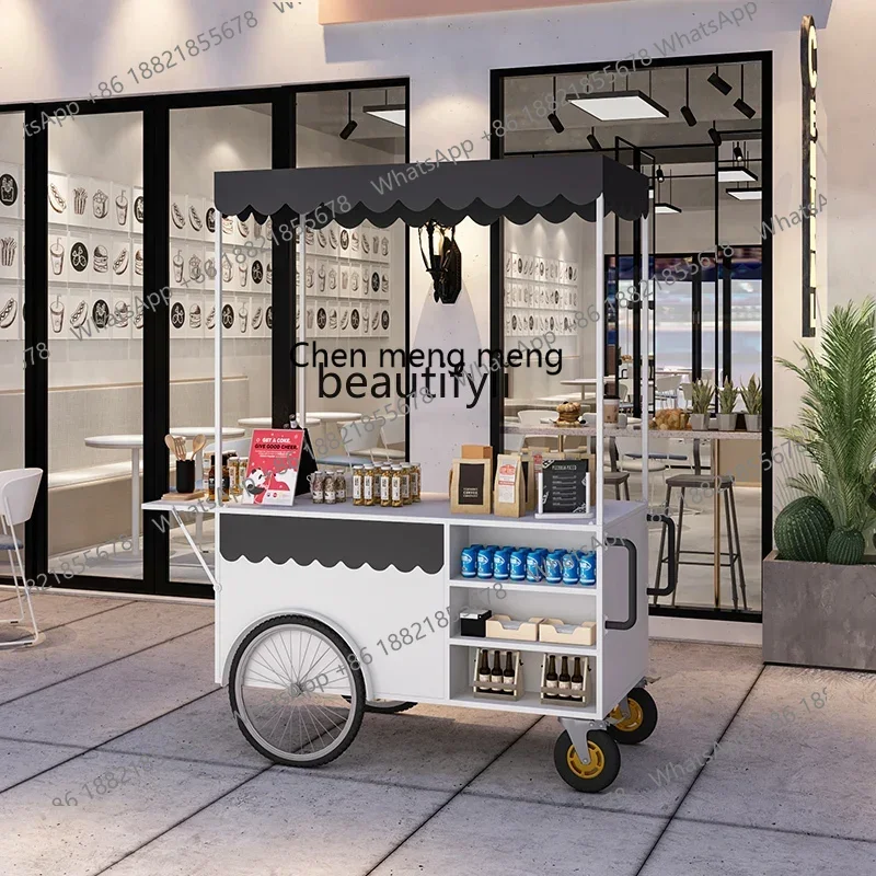 Z189 كشك تعويم من الحديد المطاوع يدويًا، عربة كشك متنقلة عربة ترويجية خارجية #2