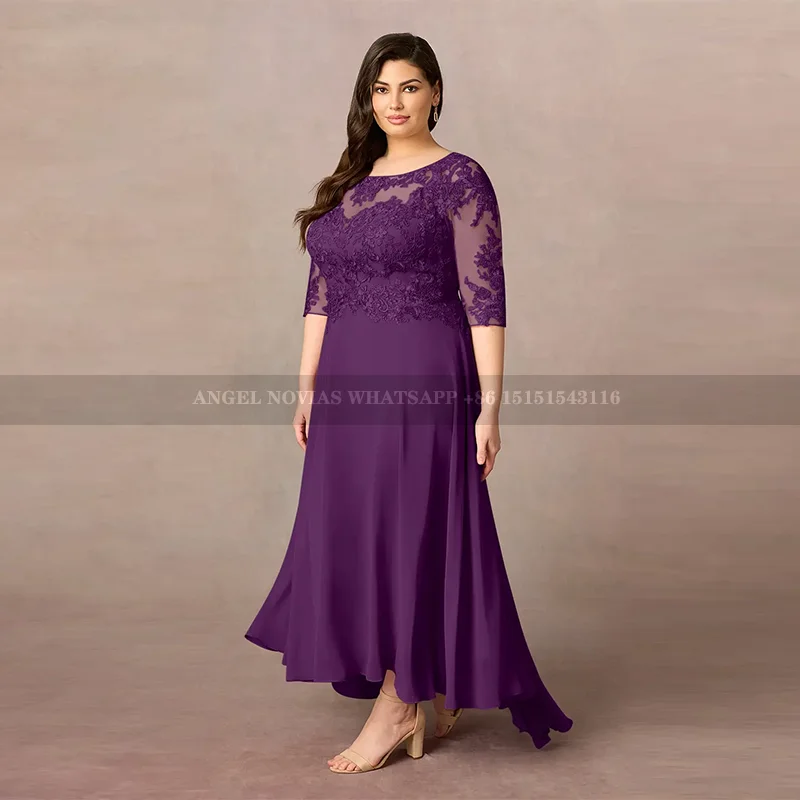 Plus Size Purple Mother of the Bride Dresses for weddings Party Gown vestidos de fiesta elegantes 2024 para boda