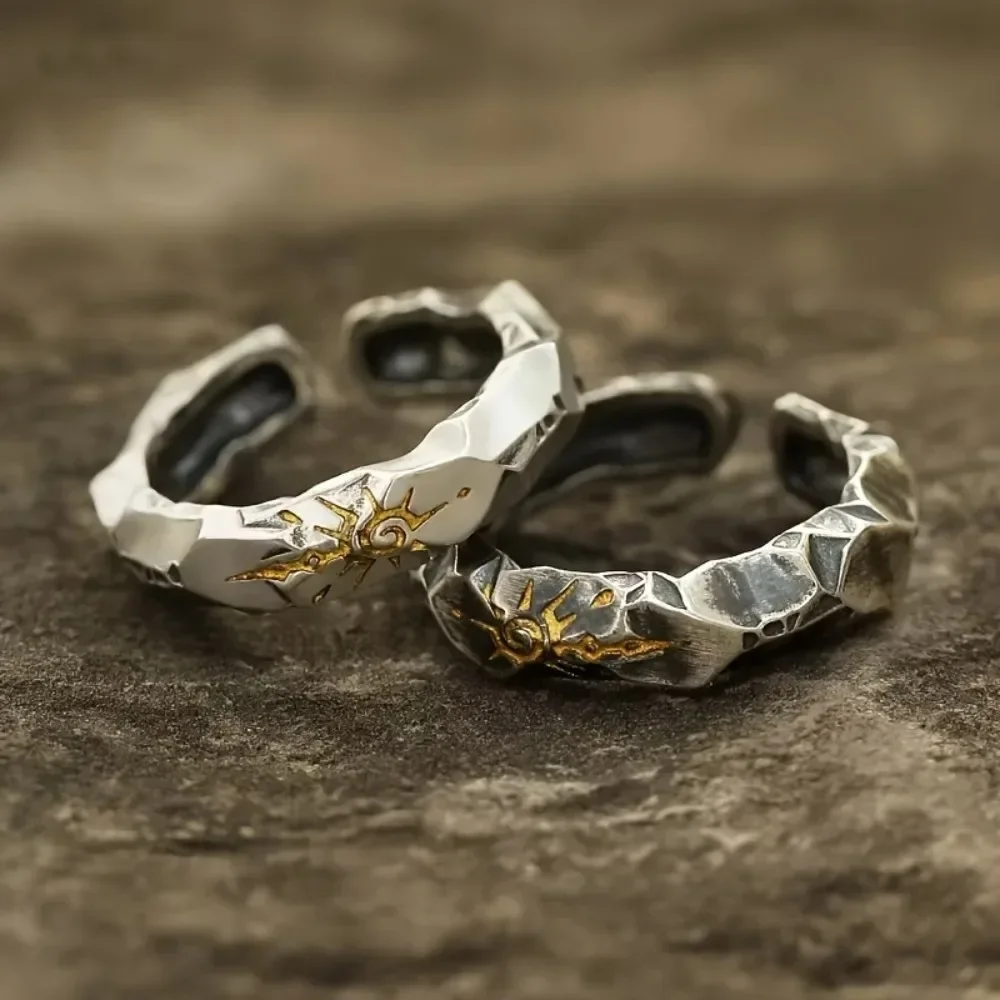 High End Wish Stone Ring, Unique Self-Discipline Design Unisex Statement Jewelry, Men Women Couple Daily Wear Gift