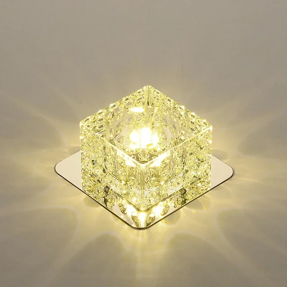 

LED Ceiling Light Surface Mounted Crystal Aisle Lamp Lustre Modern Ceiling Lamp For Living Room Indoor Bedroom Corridor Entrance