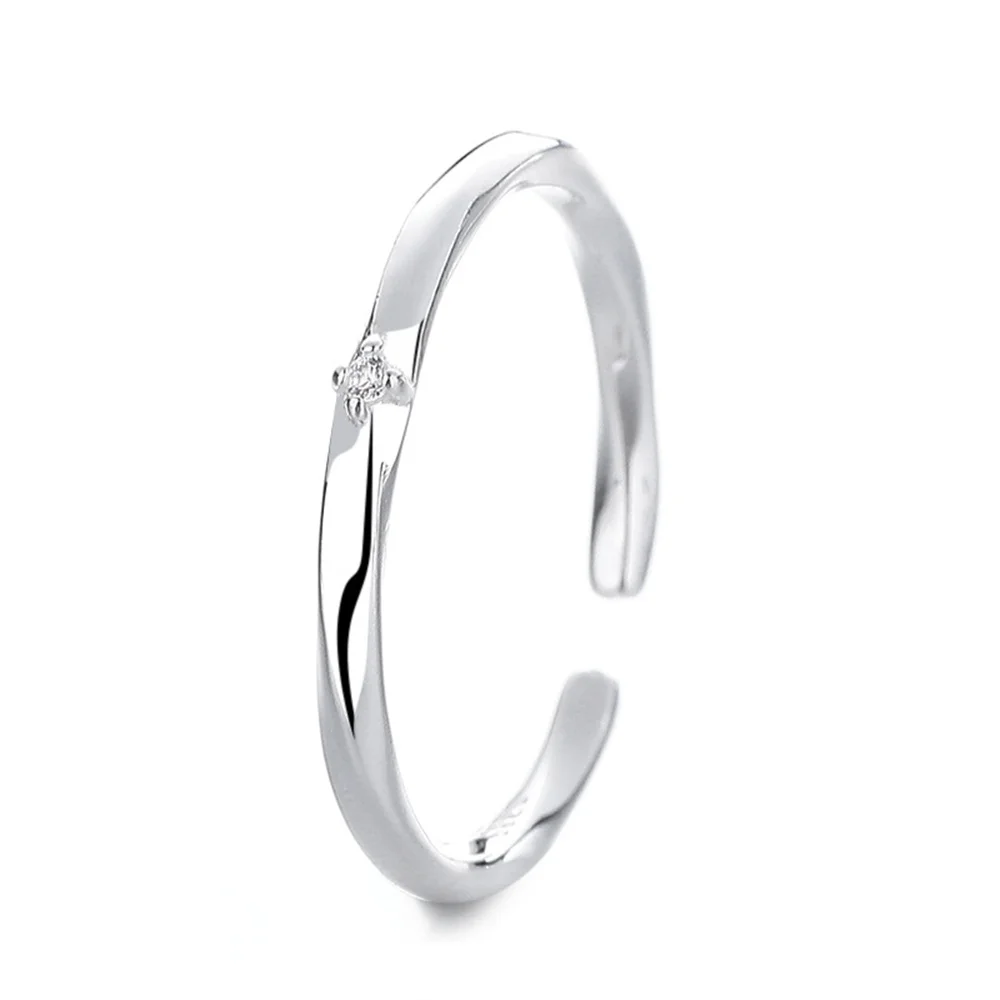 

Стерлинговое серебро S925, универсальное открытое кольцо с цирконом, роскошный дизайн высокого класса