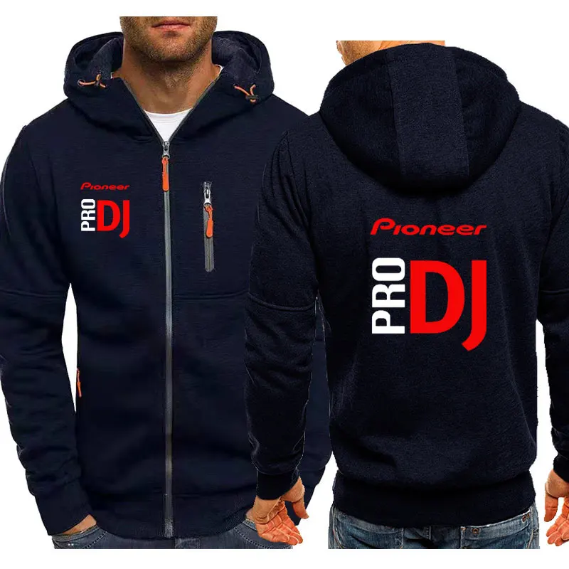 Mens jackets DJ Pioneer PRO Jacket Print Zipper Hoodies Fleece Sweatshirt Casual Coats Harajuku Outwear High Quality Sportswear