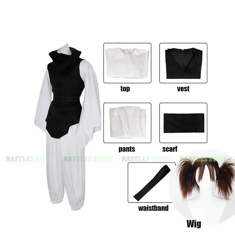 Jujutsu Choso Kaisen Itadori يوجي أزياء تنكرية شعر مستعار الأخ شعر مستعار تأثيري أنيمي الزي الهزلي كيمينو الملابس أزياء الهالوين