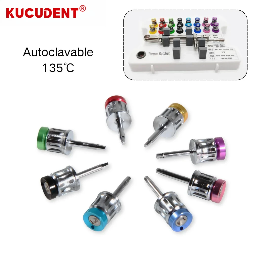 Dental Implant Restoration Tool Universal Prosthetic Kit Torque Wrench Screwdriver Ratchet Implant Screw Driver Repair Tools Set view 3
