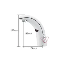 ABS Bathroom Sink Faucet Basin Faucet Automatic Sense Mixer Touch Free Sense white Faucet Automatic Hands Tap fashion